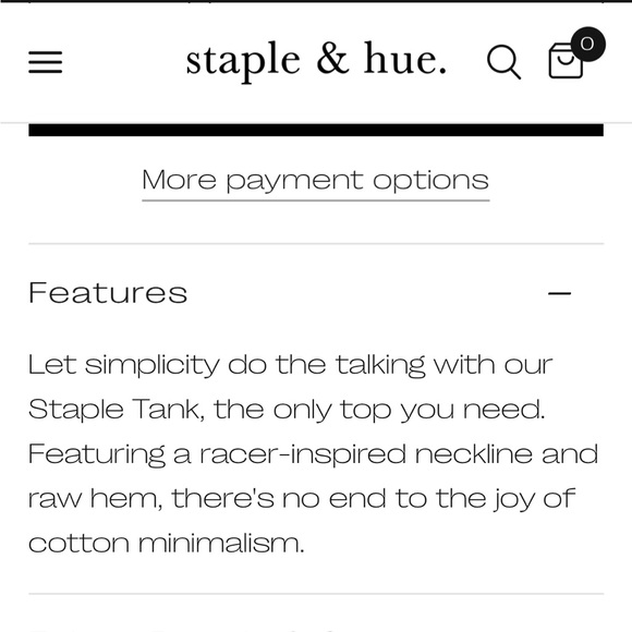 Staple and Hue mocha racer raw edge tan top size medium - Picture 8 of 8